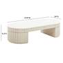 7_TOV Bella 47 3/4" Wide Deco Oval Cream Wood Coffee Table more views
