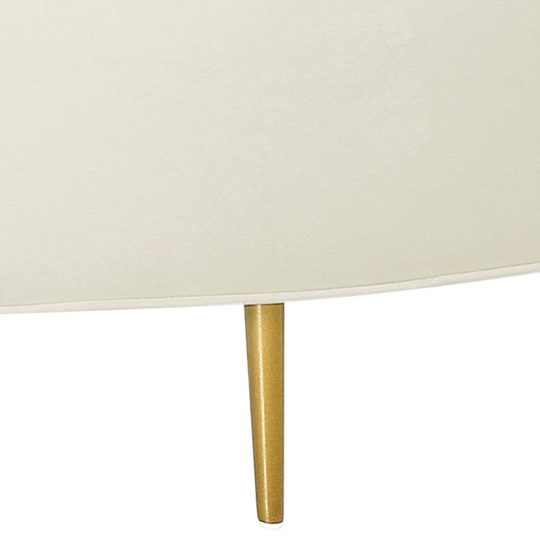 Image 5 TOV Bianca 82" Wide Cream Velvet Fabric Modern King Bench more views