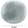 2_TOV Boba 14" Wide Sea Blue Velvet Round Decorative Pillow more views