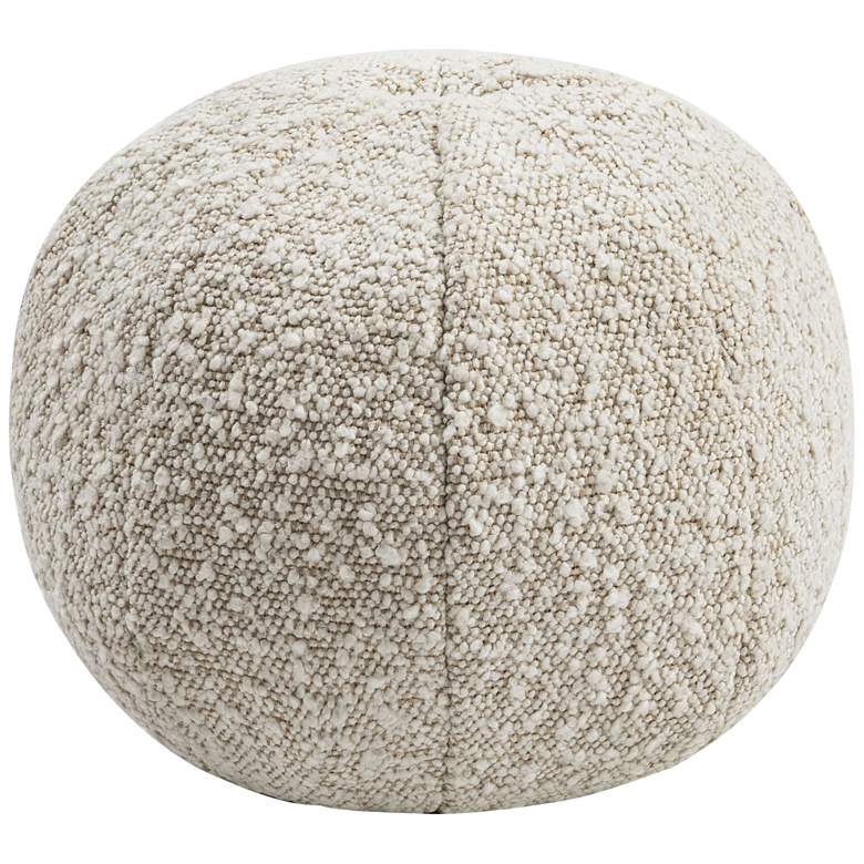Image 1 TOV Boba 9" Round Beige Velvet Modern Decorative Pillow