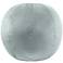 TOV Boba 9" Wide Modern Sea Blue Velvet Round Decorative Pillow