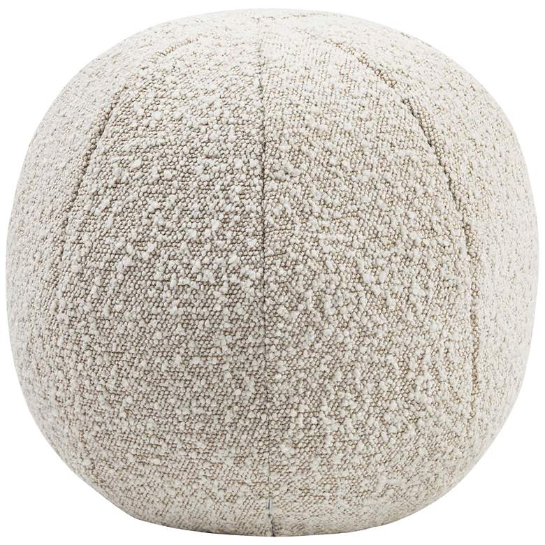 Image 1 TOV Boba Beige Velvet 14" Round Modern Decorative Pillow