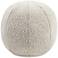 TOV Boba Beige Velvet 14" Round Modern Decorative Pillow
