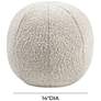 2_TOV Boba Beige Velvet 14" Round Modern Decorative Pillow more views