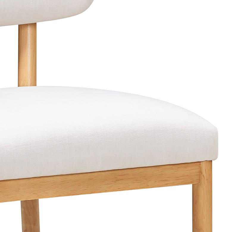 Image 2 TOV Bobbie 18 3/4" Wide Wood and Cream Fabric Modern Dining Chair more views