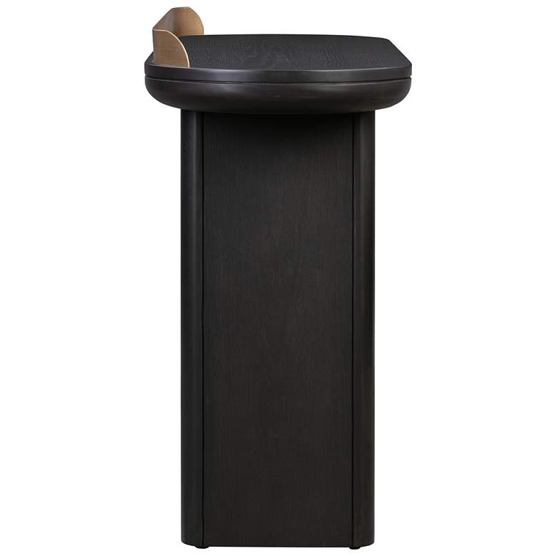 Image 7 TOV Braden 48" Wide Dark Black and Brass Desk Console Table more views