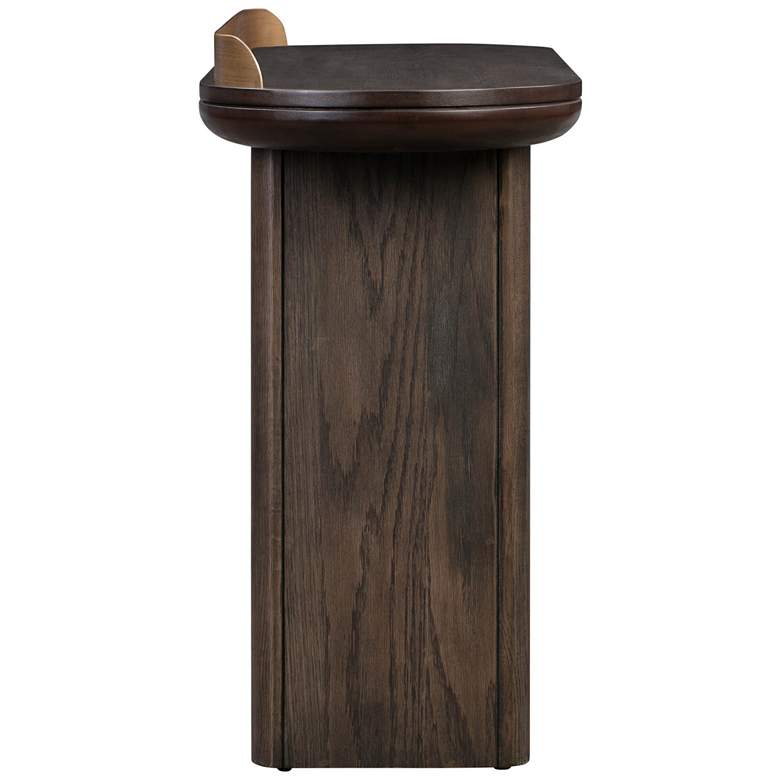 Image 7 TOV Braden 48" Wide Modern Dark Brown and Brass Desk Console Table more views