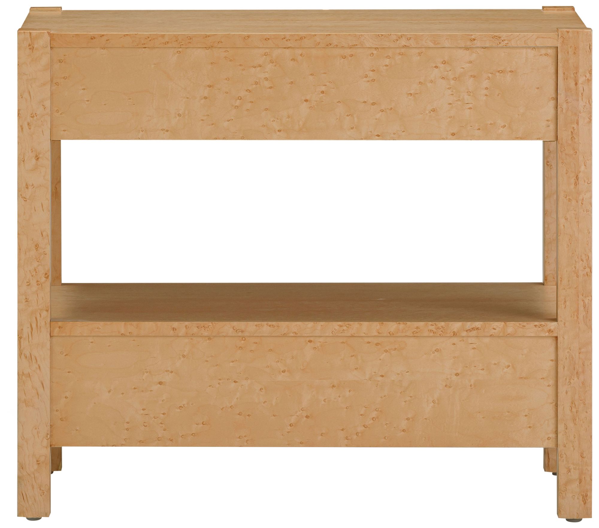 TOV Brandyss 26" Wide Natural Birdseye Maple 2-Drawer Nightstand in scene