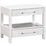 2_TOV Brandyss 26" Wide White Burl Wood 2-Drawer Nightstand