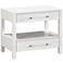 TOV Brandyss 26" Wide White Burl Wood 2-Drawer Nightstand