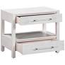 7_TOV Brandyss 26" Wide White Burl Wood 2-Drawer Nightstand more views