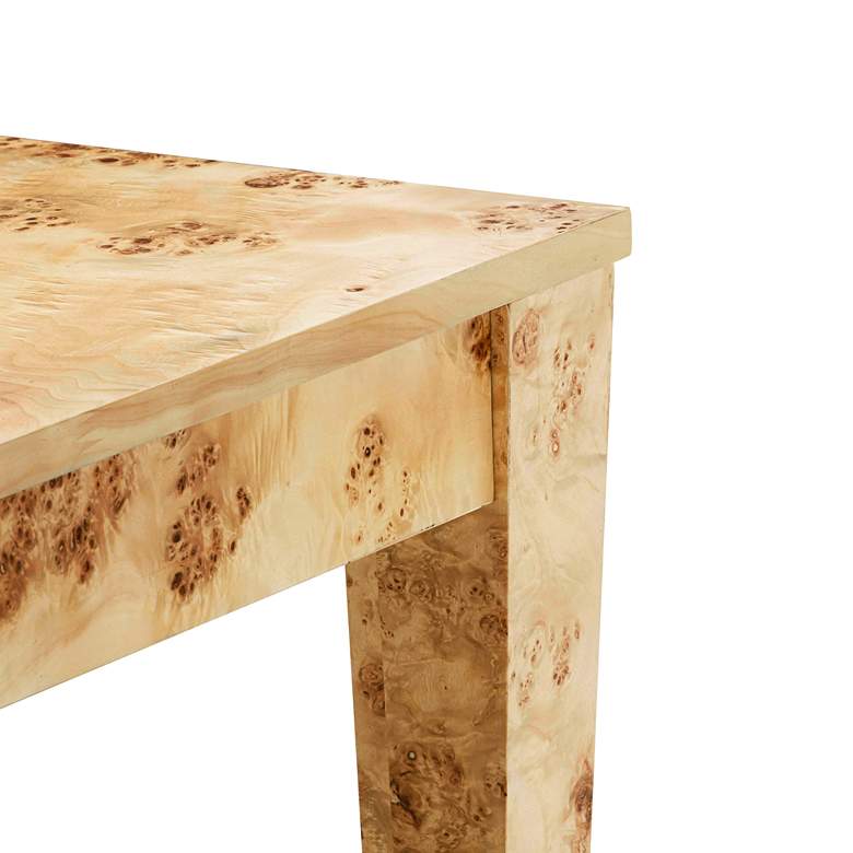 Image 3 TOV Brandyss 90" Wide Natural Burl Wood Rectangular Dining Table more views