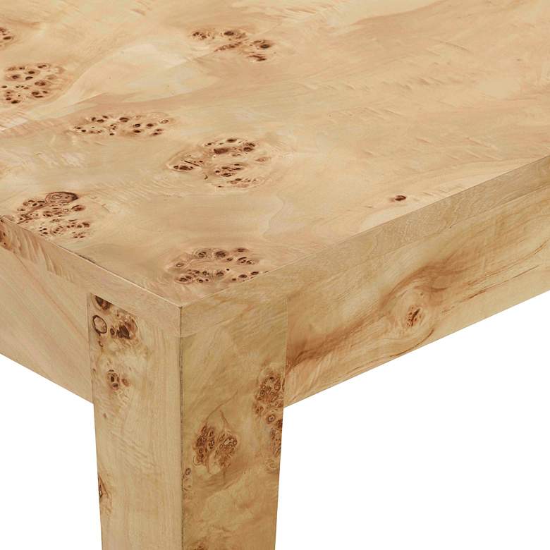 Image 4 TOV Brandyss 90" Wide Natural Burl Wood Rectangular Dining Table more views