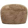 2_TOV Britt 26 1/2" Wide Dark Taupe Vegan Shearling Fabric Ottoman more views