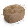 4_TOV Britt 26 1/2" Wide Dark Taupe Vegan Shearling Fabric Ottoman more views