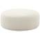 TOV Broohah 39 1/4" Wide Cream Boucle Fabric Modern Round Ottoman
