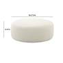 2_TOV Broohah 39 1/4" Wide Cream Boucle Fabric Modern Round Ottoman more views