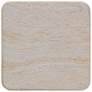3_TOV Brut 18" Wide Faux Travertine Modern Outdoor Side Table more views