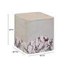 6_TOV Brut 18" Wide Faux Travertine Modern Outdoor Side Table more views