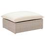 1_TOV Cali 39 1/4" Wide Natural Faux Wicker Outdoor Ottoman