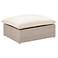 TOV Cali 39 1/4" Wide Natural Faux Wicker Outdoor Ottoman