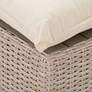 3_TOV Cali 39 1/4" Wide Natural Faux Wicker Outdoor Ottoman more views