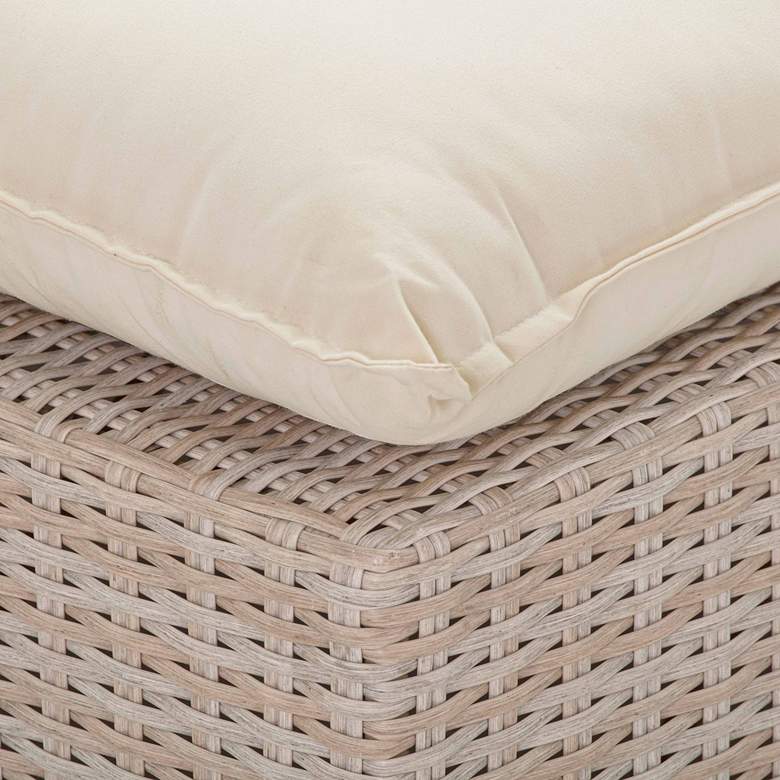 Image 3 TOV Cali 40 1/4" Wide Natural Faux Wicker Outdoor Armless Chair more views