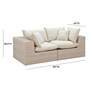 4_TOV Cali 79 1/2" Modern Natural Faux Wicker Outdoor Modular Loveseat more views
