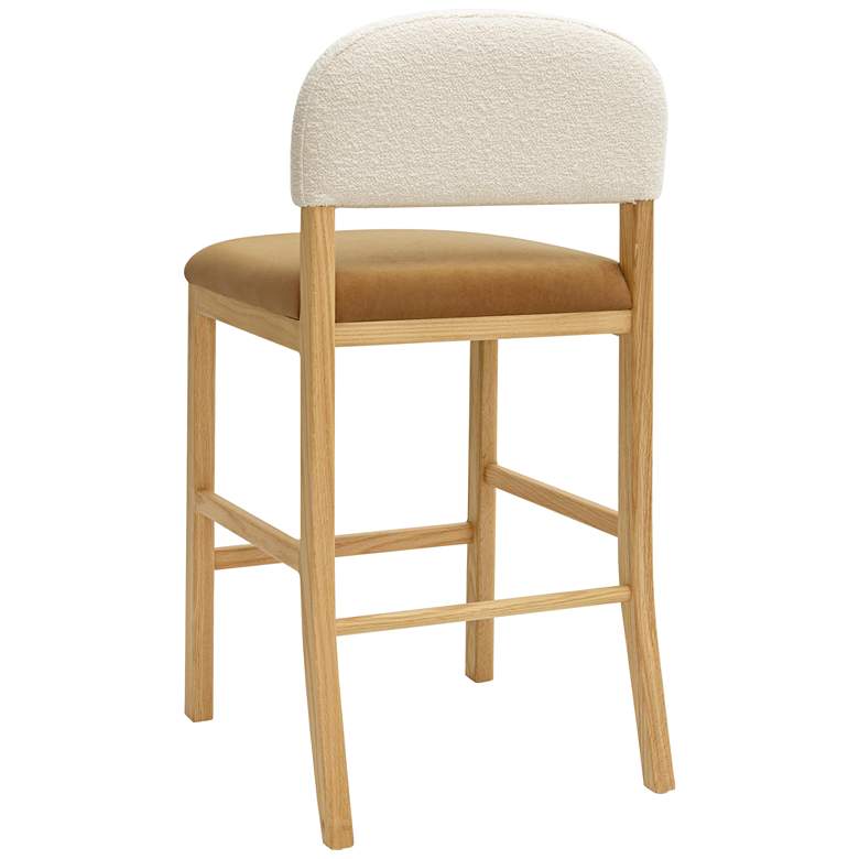 Image 4 TOV Calla 18 1/2" Wide Cognac Performance Velvet Modern Counter Stool more views