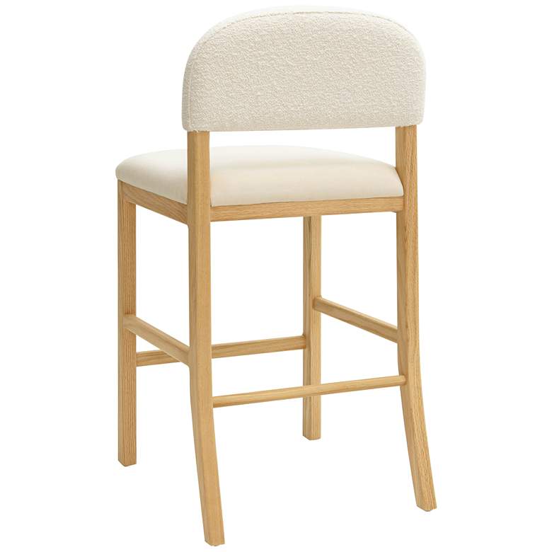 Image 4 TOV Calla 18 1/2" Wide Cream Performance Velvet Modern Counter Stool more views