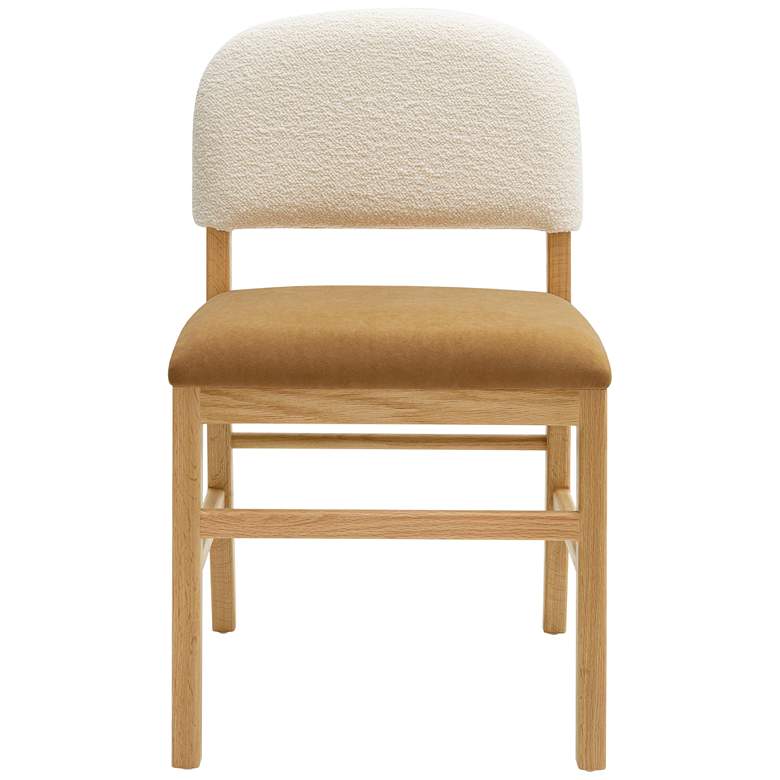 Image 3 TOV Calla 21 1/4" Wide Modern Cognac Velvet Fabric Dining Chair more views