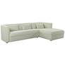 1_TOV Callie 111 3/4" Modern Cream Velvet Right Arm Facing Sectional