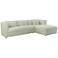 TOV Callie 111 3/4" Modern Cream Velvet Right Arm Facing Sectional