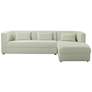 3_TOV Callie 111 3/4" Modern Cream Velvet Right Arm Facing Sectional more views