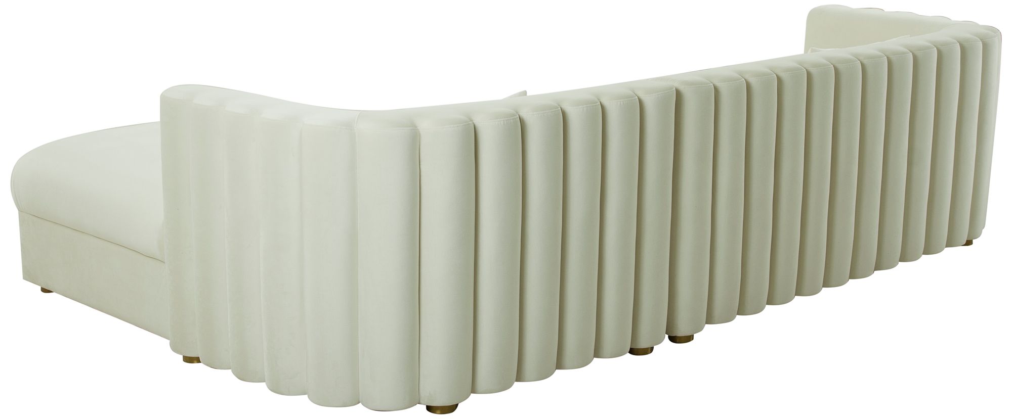 Image 4 TOV Callie 111 3/4" Modern Cream Velvet Right Arm Facing Sectional more views