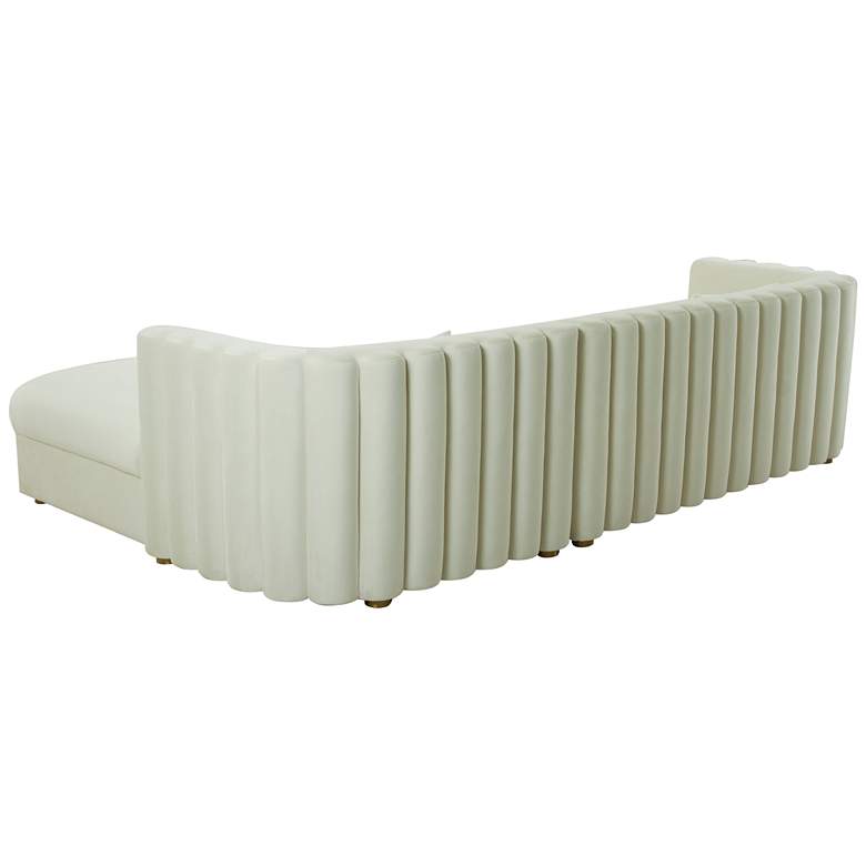 Image 4 TOV Callie 111 3/4" Modern Cream Velvet Right Arm Facing Sectional more views