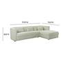 5_TOV Callie 111 3/4" Modern Cream Velvet Right Arm Facing Sectional more views