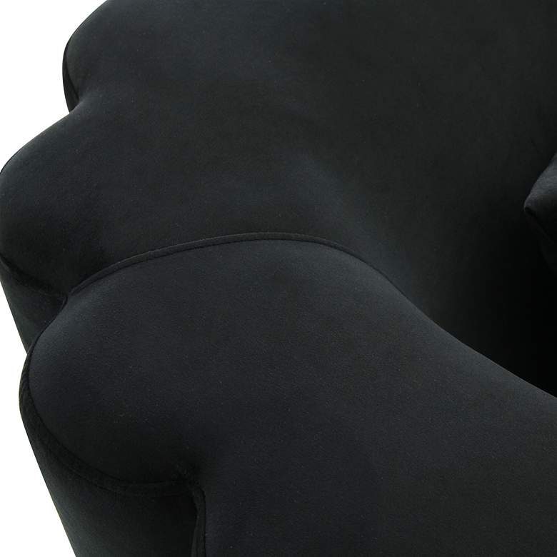 Image 3 TOV Callie 84 1/4" Wide Modern Black Velvet Tufted Sofa more views