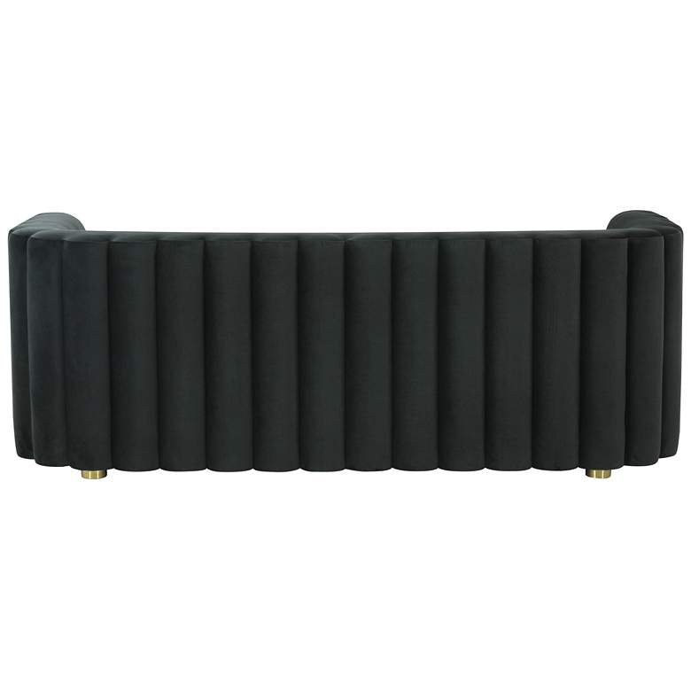 Image 5 TOV Callie 84 1/4" Wide Modern Black Velvet Tufted Sofa more views