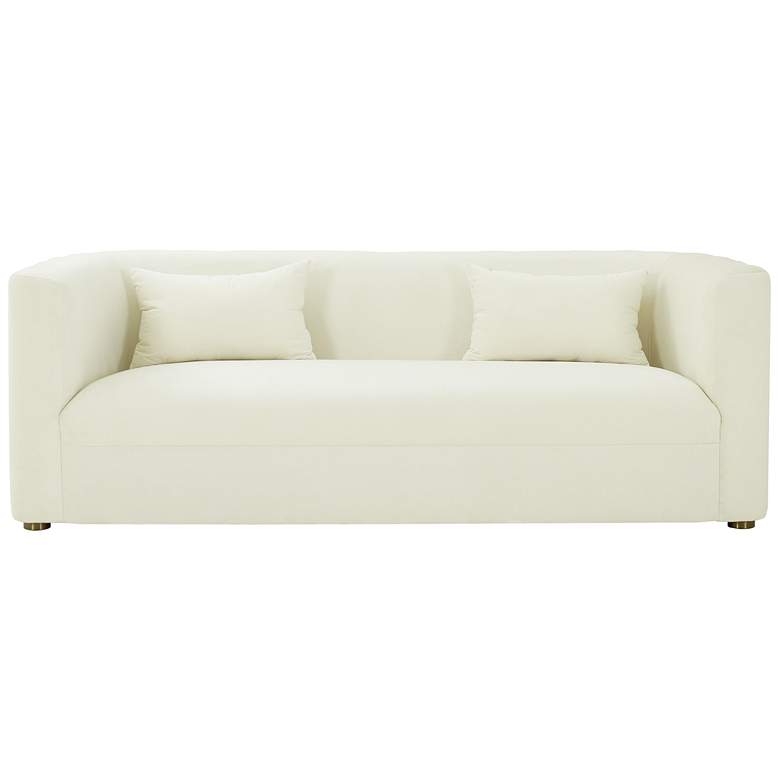 Image 4 TOV Callie 84 1/4" Wide Modern Cream Velvet Tufted Sofa more views