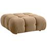 1_TOV Calliope 39 1/2" Wide Cafe Au Lait Velvet Tufted Modular Ottoman