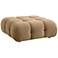 TOV Calliope 39 1/2" Wide Cafe Au Lait Velvet Tufted Modular Ottoman