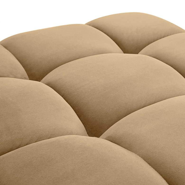 Image 2 TOV Calliope 39 1/2" Wide Cafe Au Lait Velvet Tufted Modular Ottoman more views