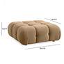 4_TOV Calliope 39 1/2" Wide Cafe Au Lait Velvet Tufted Modular Ottoman more views