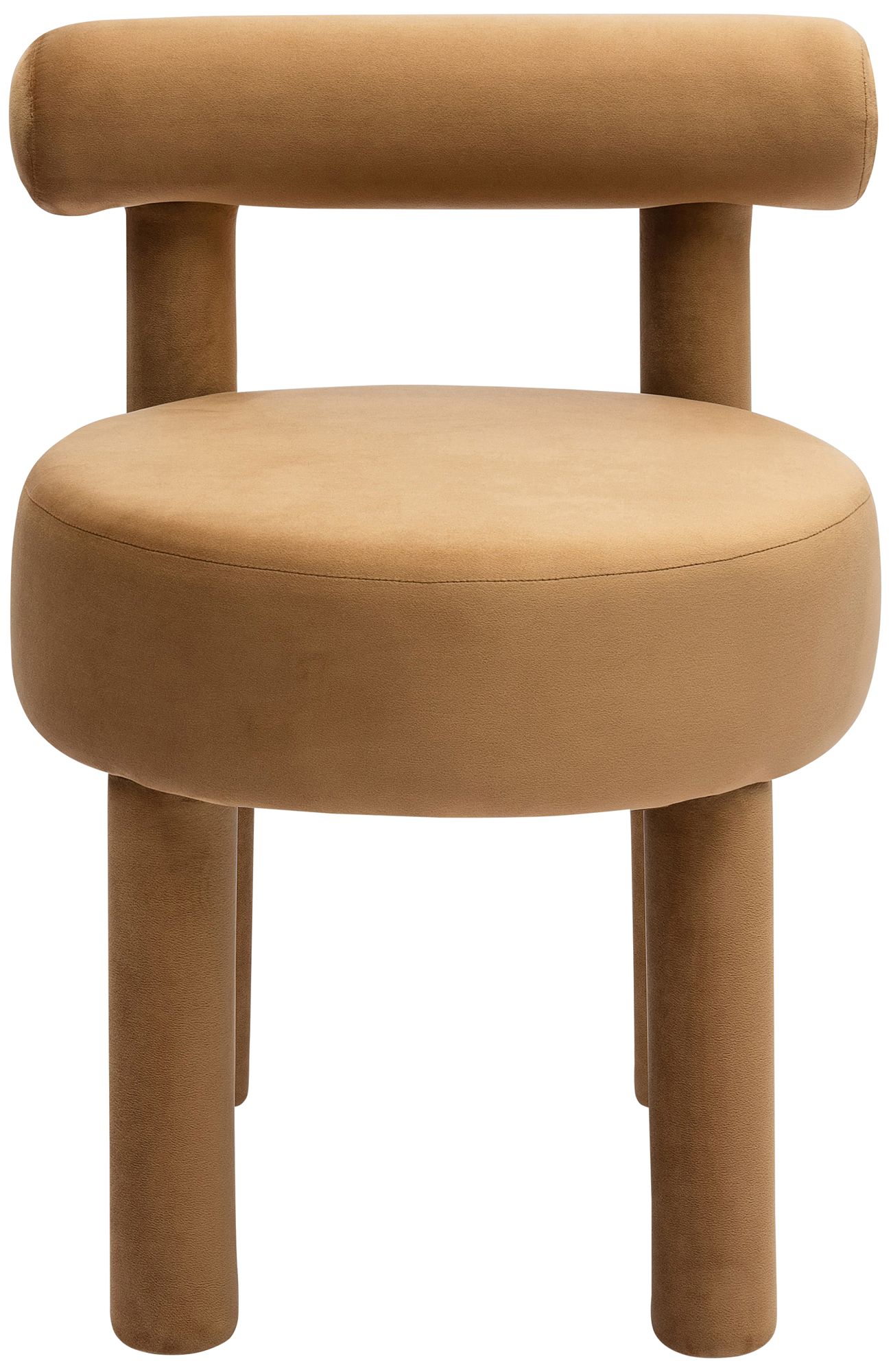 Image 4 TOV Carmel 21 1/2" Wide Modern Cognac Velvet Fabric Dining Chair more views