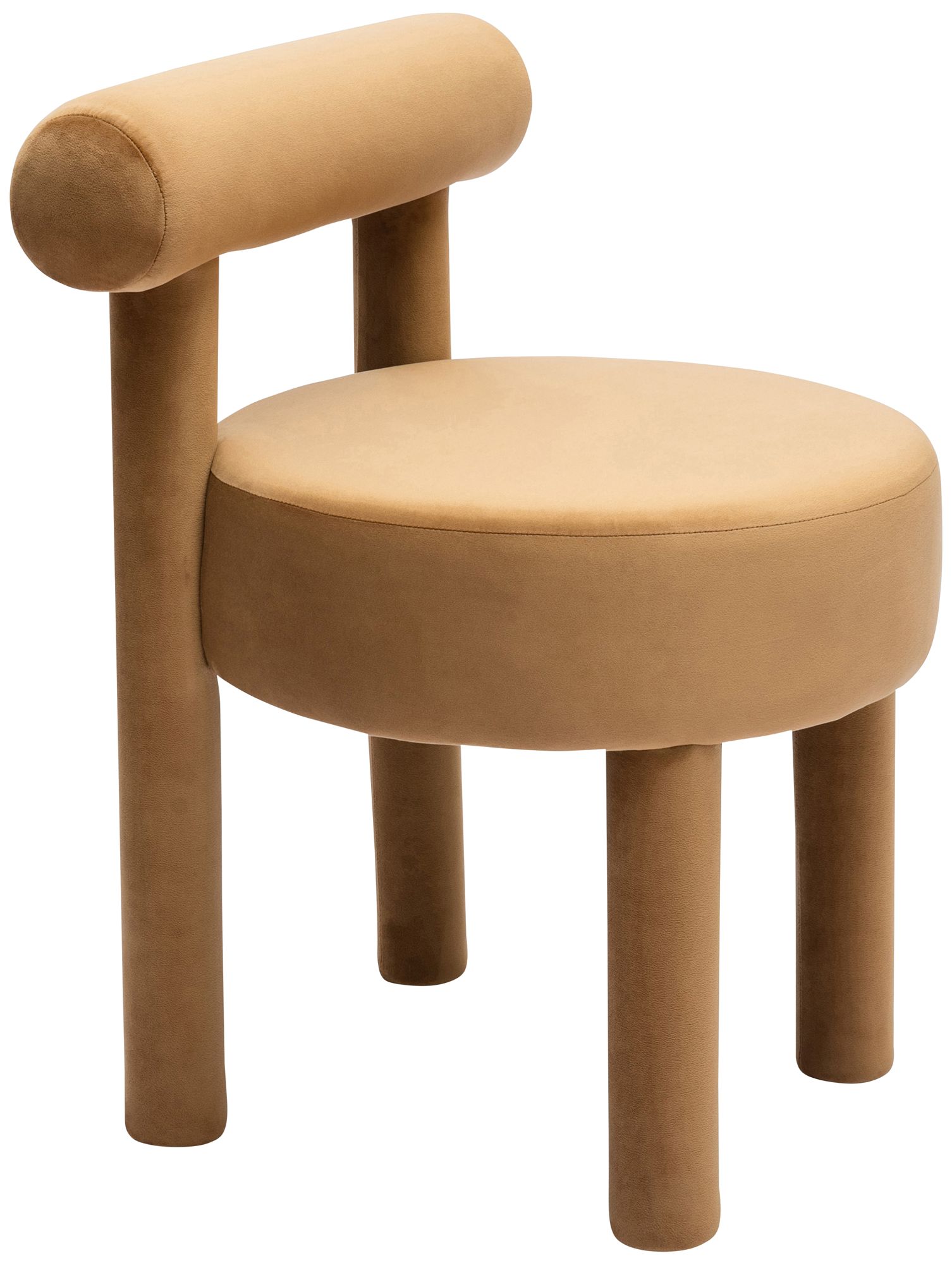 Image 6 TOV Carmel 21 1/2" Wide Modern Cognac Velvet Fabric Dining Chair more views