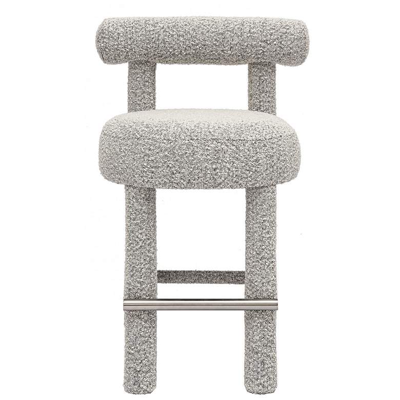 Image 5 TOV Carmel 26 1/2" Modern Black and White Boucle Fabric Counter Stool more views