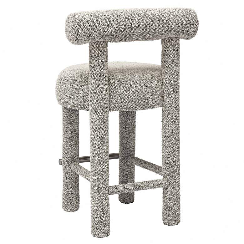 Image 6 TOV Carmel 26 1/2" Modern Black and White Boucle Fabric Counter Stool more views