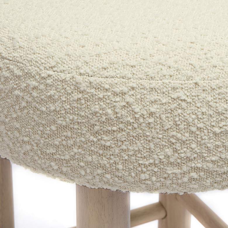 Image 4 TOV Carmel 26 1/2" Modern Cream Boucle Fabric Counter Stool more views