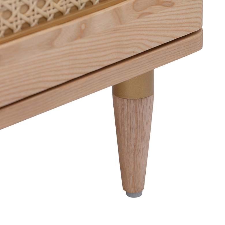 Image 6 TOV Carmen 19" Wide Wood and Cane 2-Drawer Nightstands Set of 2 more views